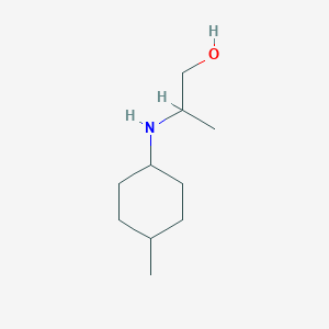 molecular formula C10H21NO B13226174 2-[(4-Methylcyclohexyl)amino]propan-1-ol 