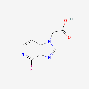 molecular formula C8H6FN3O2 B13226191 2-{4-fluoro-1H-imidazo[4,5-c]pyridin-1-yl}acetic acid 