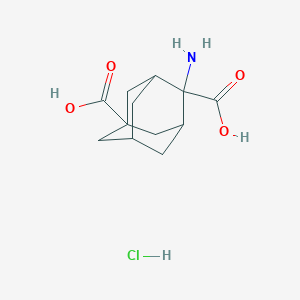 molecular formula C12H18ClNO4 B13226194 4-Aminoadamantane-1,4-dicarboxylic acid hydrochloride 