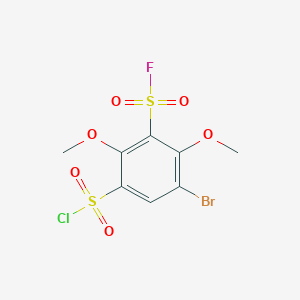 3-Bromo-5-(chlorosulfonyl)-2,6-dimethoxybenzene-1-sulfonyl fluoride