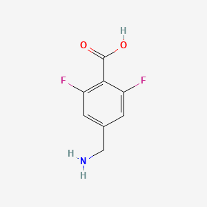 molecular formula C8H7F2NO2 B13226233 4-(Aminomethyl)-2,6-difluorobenzoic acid 