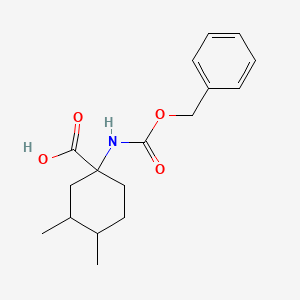 molecular formula C17H23NO4 B13226244 1-{[(Benzyloxy)carbonyl]amino}-3,4-dimethylcyclohexane-1-carboxylic acid 