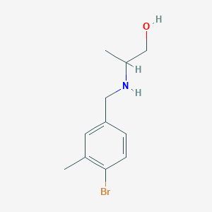 2-{[(4-Bromo-3-methylphenyl)methyl]amino}propan-1-ol