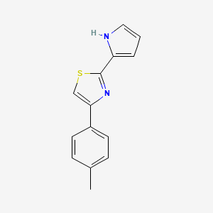 molecular formula C14H12N2S B13226288 4-(4-Methylphenyl)-2-(1H-pyrrol-2-yl)-1,3-thiazole 