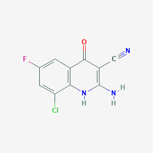 2-Amino-8-chloro-6-fluoro-4-hydroxyquinoline-3-carbonitrile