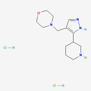 4-{[3-(piperidin-3-yl)-1H-pyrazol-4-yl]methyl}morpholine dihydrochloride