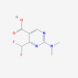 molecular formula C8H9F2N3O2 B13226345 4-(Difluoromethyl)-2-(dimethylamino)pyrimidine-5-carboxylic acid 