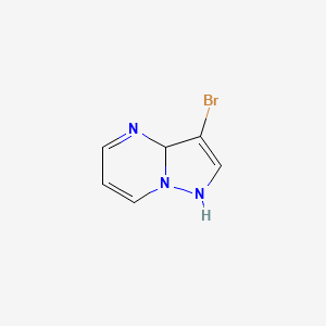 molecular formula C6H6BrN3 B13226347 3-bromo-1H,3aH-pyrazolo[1,5-a]pyrimidine 