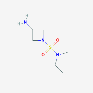 molecular formula C6H15N3O2S B13226349 3-Amino-N-ethyl-N-methylazetidine-1-sulfonamide 