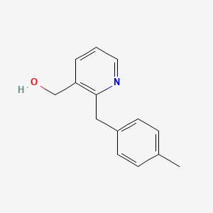 molecular formula C14H15NO B13226361 {2-[(4-Methylphenyl)methyl]pyridin-3-yl}methanol 