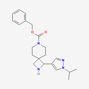 Benzyl 1-[1-(propan-2-yl)-1H-pyrazol-4-yl]-2,7-diazaspiro[3.5]nonane-7-carboxylate