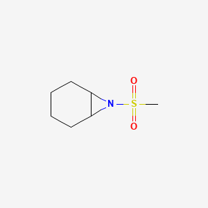 molecular formula C7H13NO2S B13226390 7-Methanesulfonyl-7-azabicyclo[4.1.0]heptane 