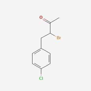 molecular formula C10H10BrClO B13226410 3-Bromo-4-(4-chlorophenyl)butan-2-one 