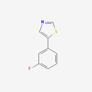 molecular formula C9H6FNS B13226432 5-(3-Fluorophenyl)-1,3-thiazole 