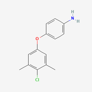 molecular formula C14H14ClNO B1322645 4-(4-氯-3,5-二甲基苯氧基)苯胺 CAS No. 150418-62-5