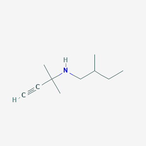 molecular formula C10H19N B13226482 (2-Methylbut-3-yn-2-yl)(2-methylbutyl)amine 