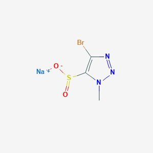 molecular formula C3H3BrN3NaO2S B13226498 Sodium 4-bromo-1-methyl-1H-1,2,3-triazole-5-sulfinate 