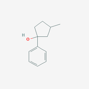 molecular formula C12H16O B13226511 3-Methyl-1-phenylcyclopentan-1-ol 