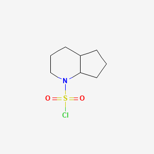 molecular formula C8H14ClNO2S B13226540 Octahydro-1H-cyclopenta[B]pyridine-1-sulfonyl chloride 