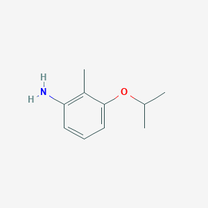 molecular formula C10H15NO B13226548 2-Methyl-3-(propan-2-yloxy)aniline 