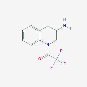 molecular formula C11H11F3N2O B13226601 1-(3-Amino-1,2,3,4-tetrahydroquinolin-1-yl)-2,2,2-trifluoroethan-1-one 