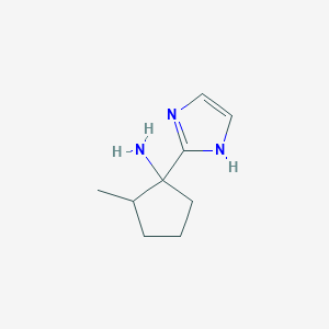 molecular formula C9H15N3 B13226621 1-(1H-Imidazol-2-yl)-2-methylcyclopentan-1-amine 