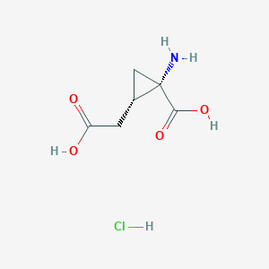 (1S,2S)-1-Amino-2-(carboxymethyl)cyclopropane-1-carboxylic acid hydrochloride