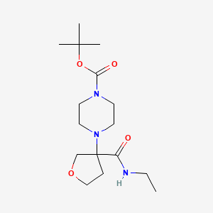 tert-Butyl 4-[3-(ethylcarbamoyl)oxolan-3-yl]piperazine-1-carboxylate