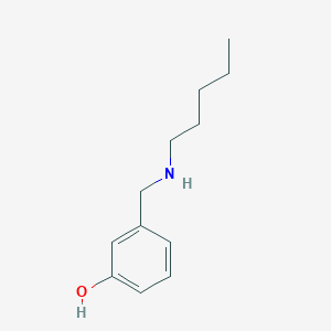 molecular formula C12H19NO B13226650 3-[(Pentylamino)methyl]phenol 