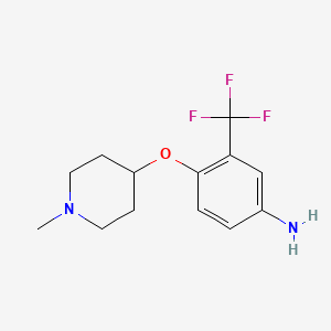 B1322668 4-[(1-Methylpiperidin-4-yl)oxy]-3-(trifluoromethyl)aniline CAS No. 325457-64-5