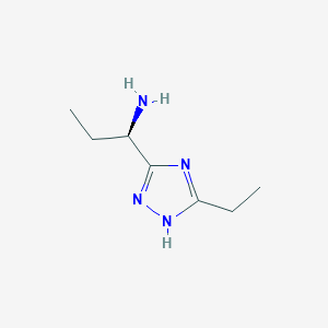 (1R)-1-(5-Ethyl-1H-1,2,4-triazol-3-yl)propan-1-amine