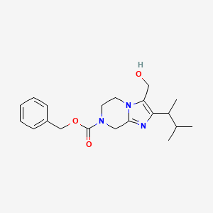 Benzyl 3-(hydroxymethyl)-2-(3-methylbutan-2-yl)-5H,6H,7H,8H-imidazo[1,2-a]pyrazine-7-carboxylate