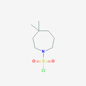 molecular formula C8H16ClNO2S B13226708 4,4-Dimethylazepane-1-sulfonyl chloride 