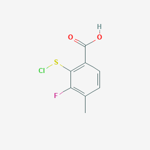 2-(Chlorosulfanyl)-3-fluoro-4-methylbenzoic acid