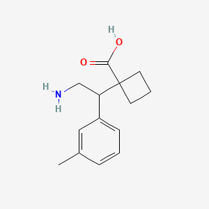 1-[2-Amino-1-(3-methylphenyl)ethyl]cyclobutane-1-carboxylic acid