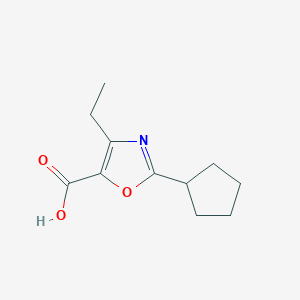 2-Cyclopentyl-4-ethyl-1,3-oxazole-5-carboxylic acid