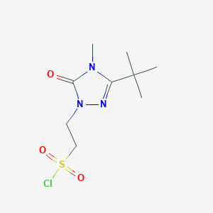 2-(3-tert-Butyl-4-methyl-5-oxo-4,5-dihydro-1H-1,2,4-triazol-1-yl)ethane-1-sulfonyl chloride