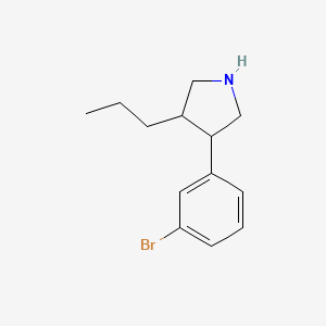 3-(3-Bromophenyl)-4-propylpyrrolidine