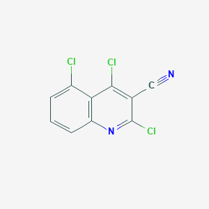 molecular formula C10H3Cl3N2 B13226802 2,4,5-Trichloroquinoline-3-carbonitrile 