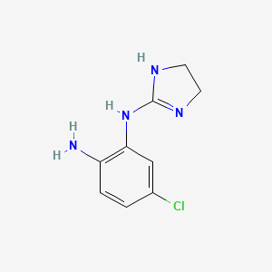 molecular formula C9H11ClN4 B13226850 5-Chloro-N1-(4,5-dihydro-1H-imidazol-2-yl)benzene-1,2-diamine 