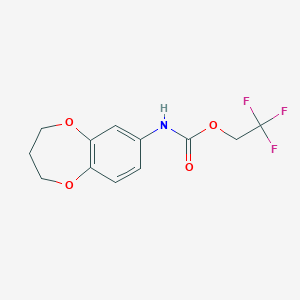 2,2,2-trifluoroethyl N-(3,4-dihydro-2H-1,5-benzodioxepin-7-yl)carbamate