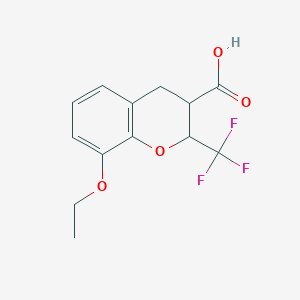 8-Ethoxy-2-(trifluoromethyl)-3,4-dihydro-2H-1-benzopyran-3-carboxylic acid