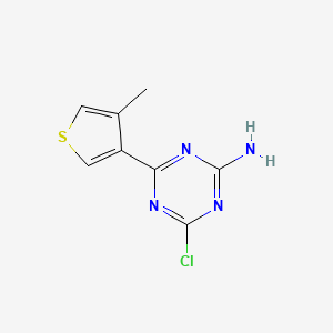 4-Chloro-6-(4-methylthiophen-3-YL)-1,3,5-triazin-2-amine