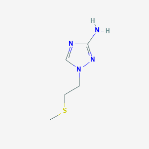 molecular formula C5H10N4S B13226882 1-[2-(methylsulfanyl)ethyl]-1H-1,2,4-triazol-3-amine 