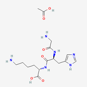 molecular formula C16H28N6O6 B1322690 Prezatide monoacetate CAS No. 72957-37-0