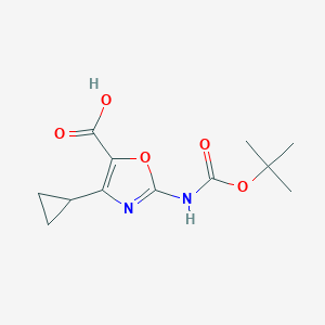 2-{[(Tert-butoxy)carbonyl]amino}-4-cyclopropyl-1,3-oxazole-5-carboxylic acid