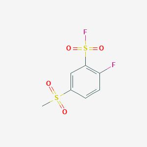 molecular formula C7H6F2O4S2 B13227003 2-Fluoro-5-methanesulfonylbenzene-1-sulfonyl fluoride CAS No. 1955505-52-8