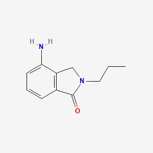 molecular formula C11H14N2O B13227034 4-Amino-2-propyl-2,3-dihydro-1H-isoindol-1-one 