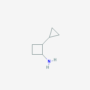 molecular formula C7H13N B13227069 2-Cyclopropylcyclobutan-1-amine 