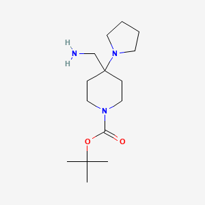 Tert-butyl 4-(aminomethyl)-4-(pyrrolidin-1-yl)piperidine-1-carboxylate